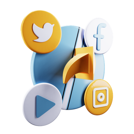 Social Media  3D Icon