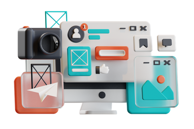 Social Media  3D Icon