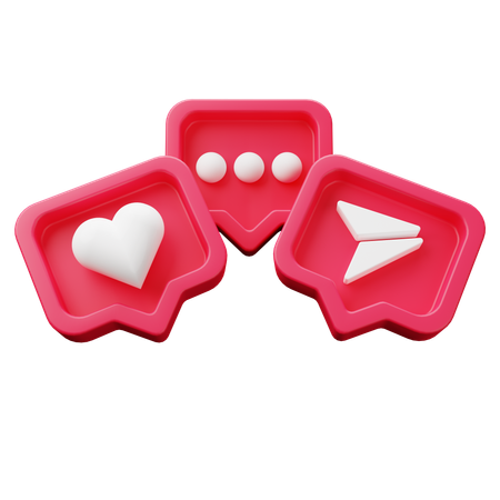 Social Media  3D Icon