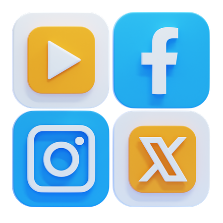 Social Media  3D Icon