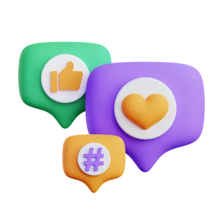 Social Media  3D Icon