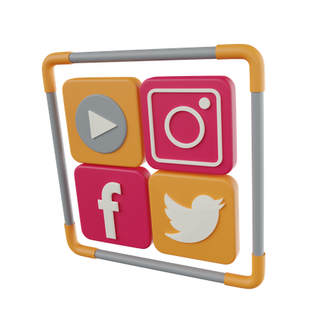 Social Media 3D Icon