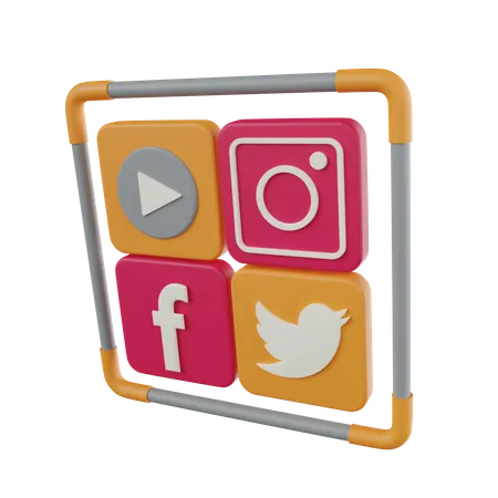 Social Media 3D Icon