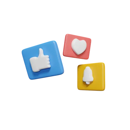 Social Media Icon 3D Icon