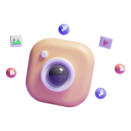 Social Media  3D Icon