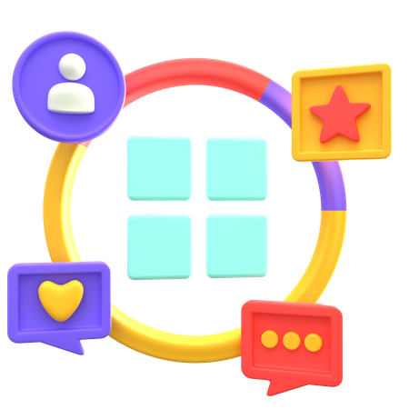 Social Media  3D Icon