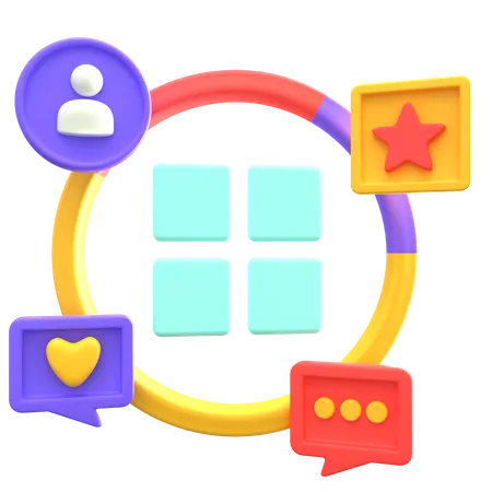 Social Media  3D Icon