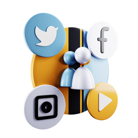 Social Media Account 3D Icon
