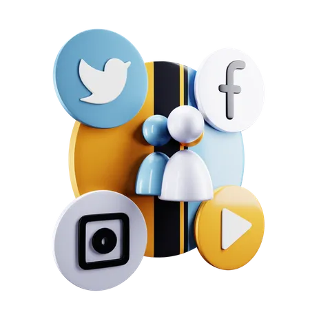 Social Media Account 3D Icon