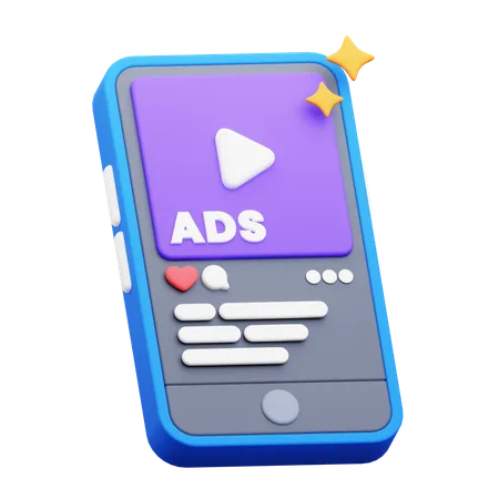 Social Media Ads  3D Icon