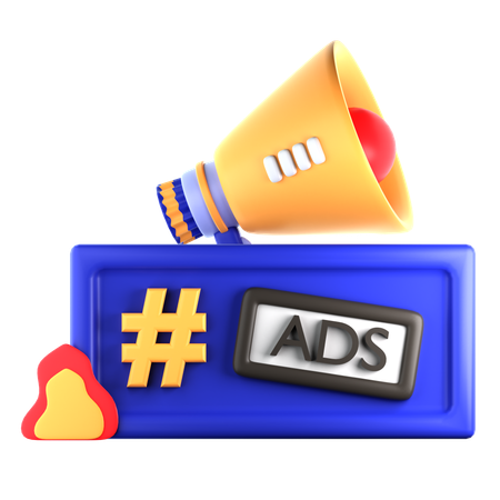 Social Media Advertisement  3D Icon