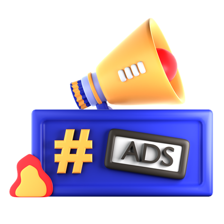 Social Media Advertisement  3D Icon