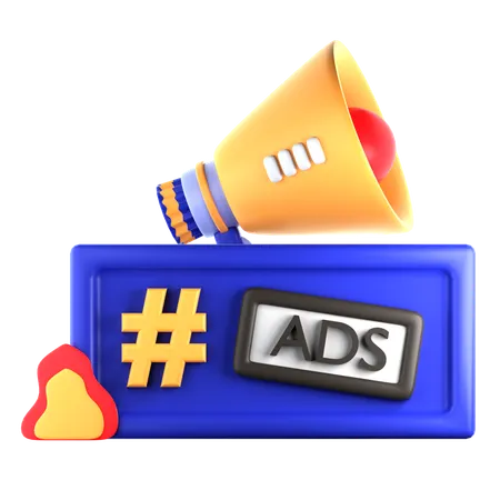 Social Media Advertisement  3D Icon