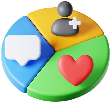 Social Media Analysen  3D Icon