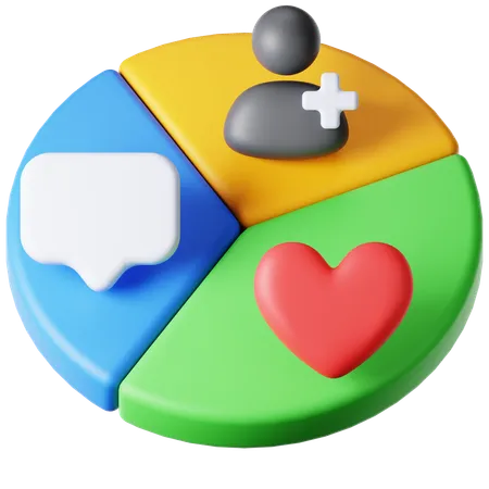 Social Media Analysen  3D Icon