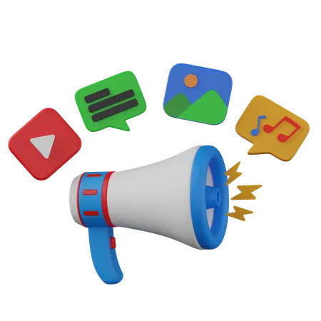 Social-Media-Anzeigen  3D Icon