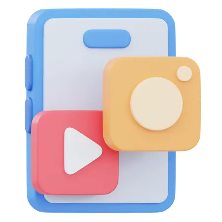 Social Media Apps  3D Icon
