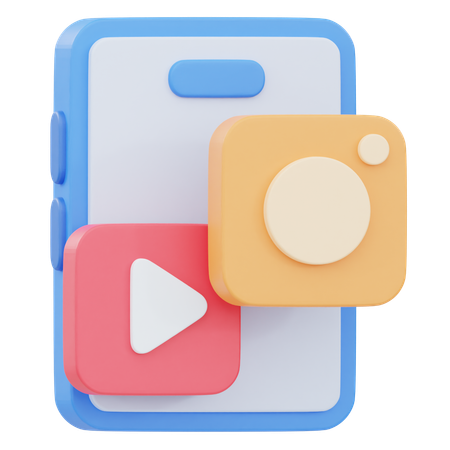 Social Media Apps  3D Icon