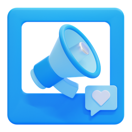 Social-Media-Beitrag  3D Icon