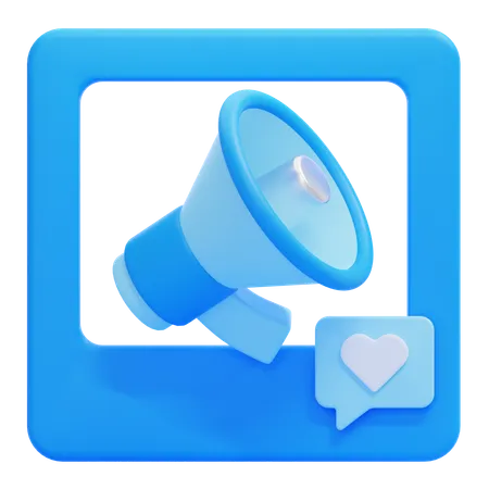 Social-Media-Beitrag  3D Icon