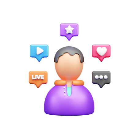 Social-Media-Nutzer  3D Icon