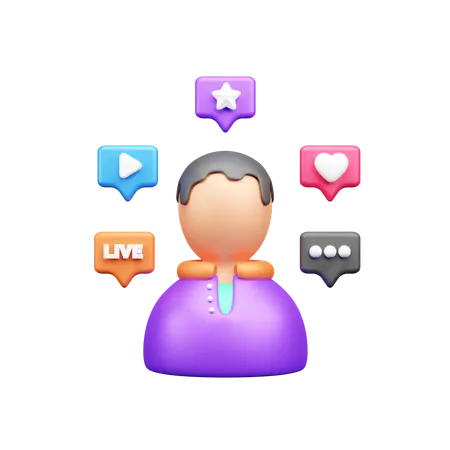 Social-Media-Nutzer  3D Icon