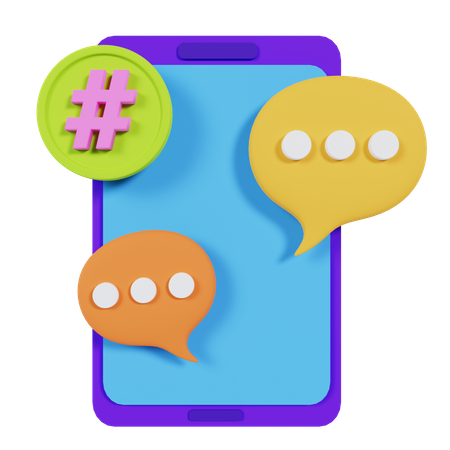 Social Media Chat  3D Icon