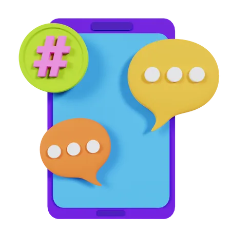 Social Media Chat  3D Icon