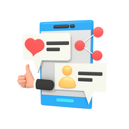 Social Media Chat  3D Icon