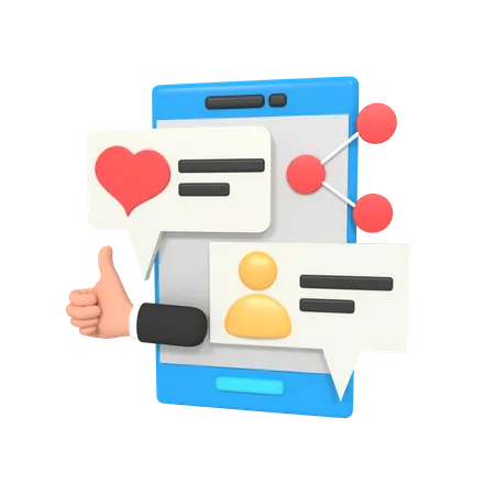 Social Media Chat  3D Icon