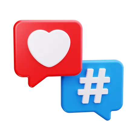 Social Media Chat  3D Icon