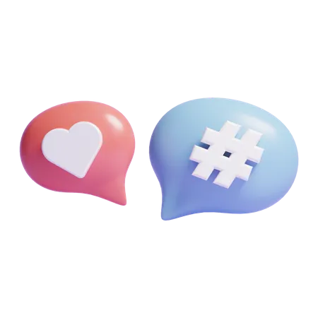 Social Media Chat  3D Icon