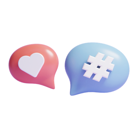 Social Media Chat  3D Icon