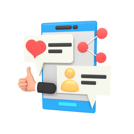 Social Media Chat 3D Icon