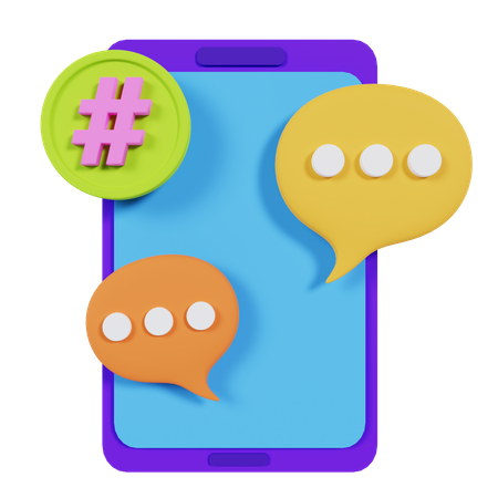 Social Media Chat 3D Icon
