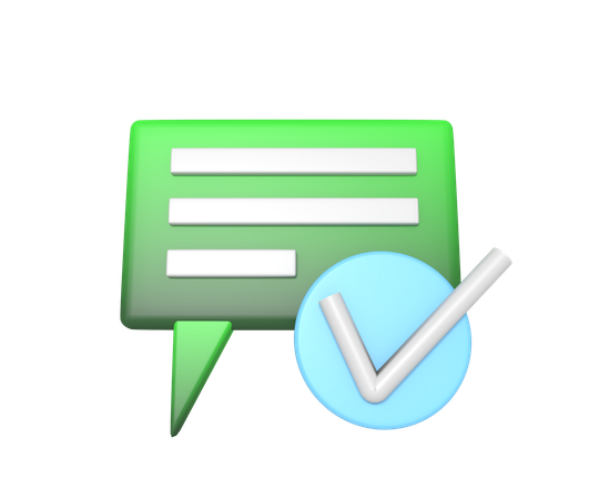 Social Media Chatting Checklist  3D Icon