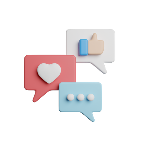 Social Media Comment  3D Icon