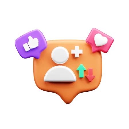 Social Media Comment  3D Icon