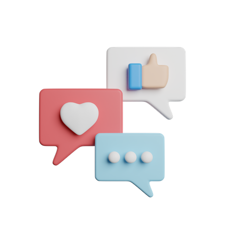 Social Media Comment  3D Icon