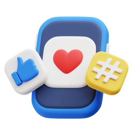 Social Media Engagement  3D Icon