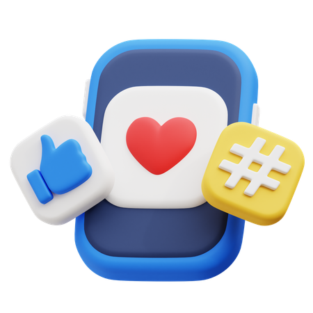 Social Media Engagement  3D Icon