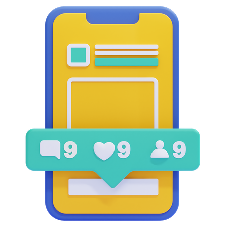 Social Media Engagement  3D Icon