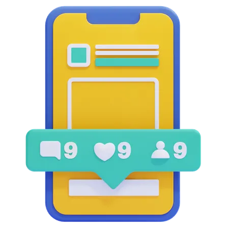 Social Media Engagement  3D Icon