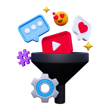 Social Media Filter  3D Icon