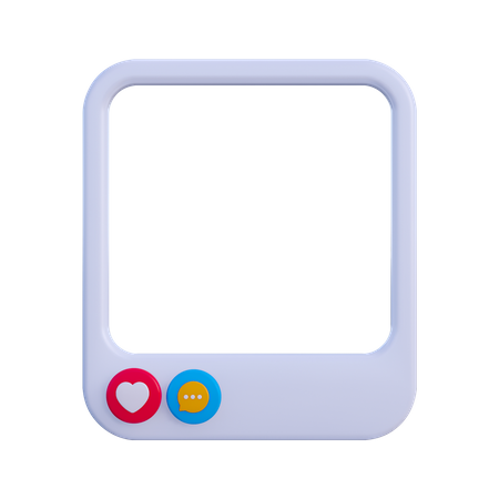 Social Media Frame  3D Icon