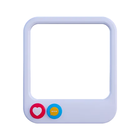 Social Media Frame  3D Icon