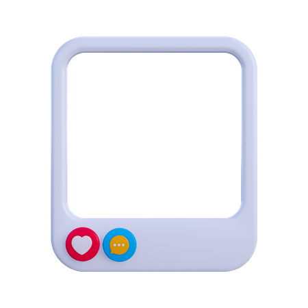 Social Media Frame 3D Icon