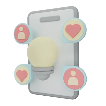 Social Media Idea  3D Icon