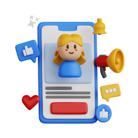 Social Media Influencer  3D Icon