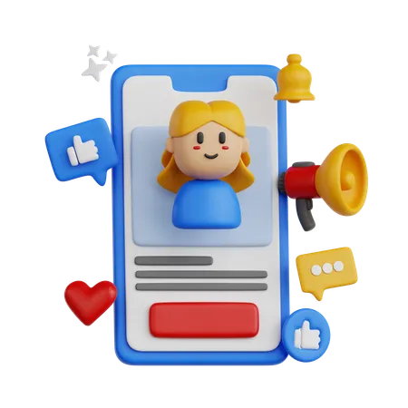 Social Media Influencer  3D Icon